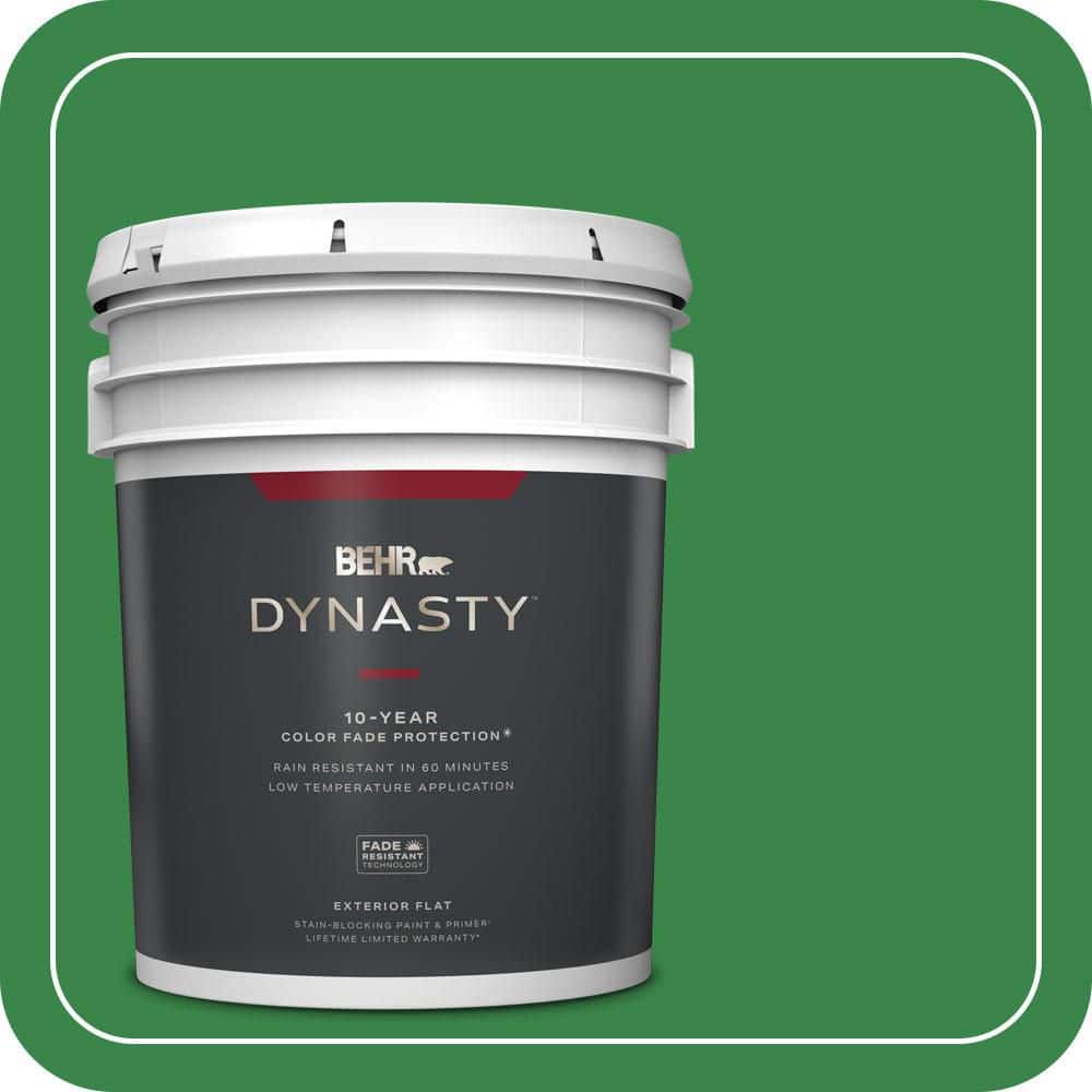 5 gal. #450B-7 Green Grass Flat Exterior Stain-Blocking Paint & Primer price history on PriceWatchPro