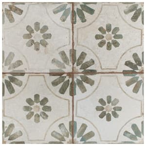 Kings Blume Sage 9 in. x 9 in. Ceramic Floor and Wall Take Home Tile Sample