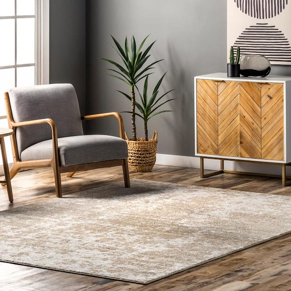 Power Loomed Deedra Beige 2 ft. 8 in. x 8 ft. Indoor Runner Rug
