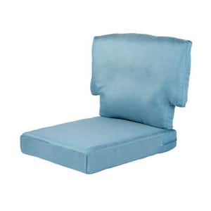 Charlottetown 23 in. x 26 in. CushionGuard 2-Piece Outdoor Deep Seat Replacement Cushion Set in Washed Blue (2-Pack)