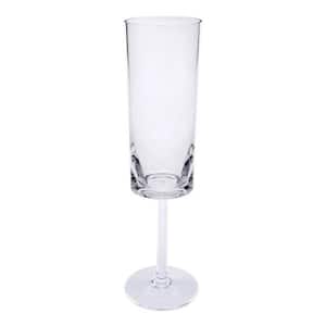 4 oz. Clear Oval Halo Plastic Champagne Flutes Set, Champaigne Glasses (Set of 4)