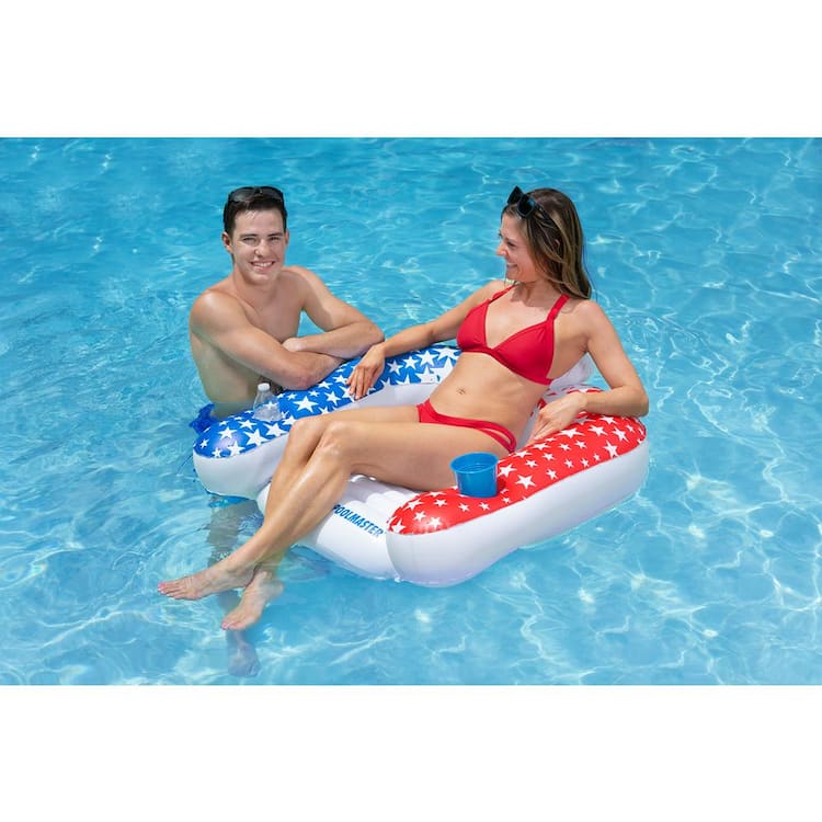 Poolmaster American Stars Paradise Chair Inflatable Swimming Pool Float