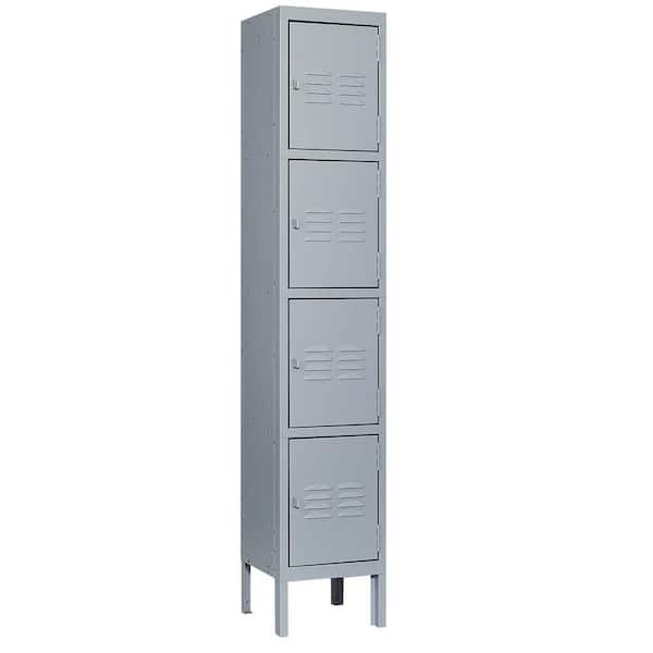 Hephastu 12 in. W x 65.9 in. H x 12 in. D Metal Storage Locker ...