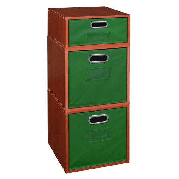 null 32.5 in. H x 13 in. W x 13 in. D Wood 3- Cube Organizer