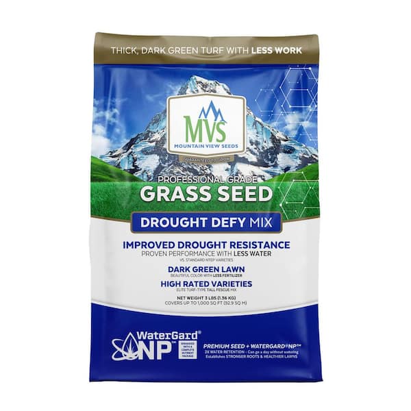 Drought Defy 3 lbs. Grass Seed 111955 The Home Depot