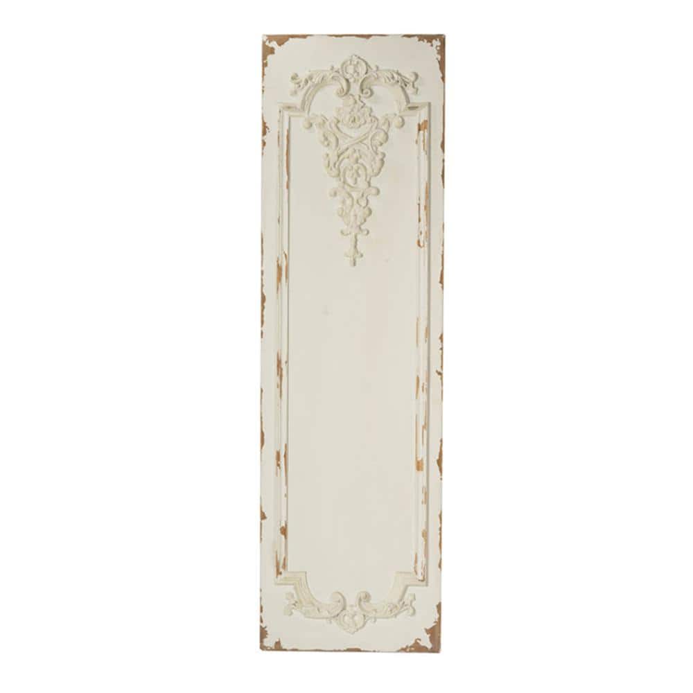 Elegant Off-White Magnesia Tall Wall Art Panel Set