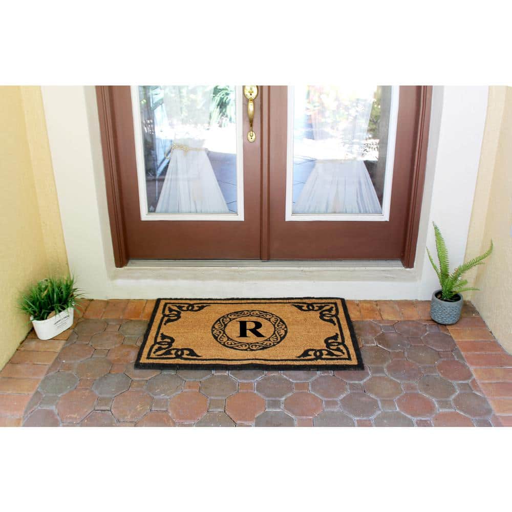 Personalized Natural Coir Monogrammed Outdoor Doormat