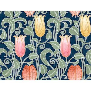 Canterbury Bells Unpasted Wallpaper (Covers 60.75 sq. ft.)