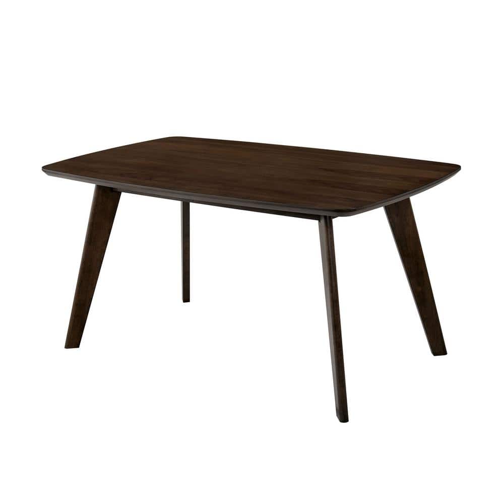 Shayna 35.50 in. Rectangle Walnut Wood Top (Seats-6)