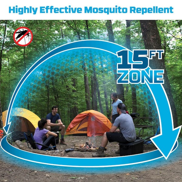 MR450 Outdoor Portable Mosquito Repeller in Black Armored with 225 ft. Coverage and Deet Free