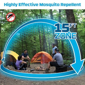 MR450 Outdoor Portable Mosquito Repeller in Black Armored with 225 ft. Coverage and Deet Free