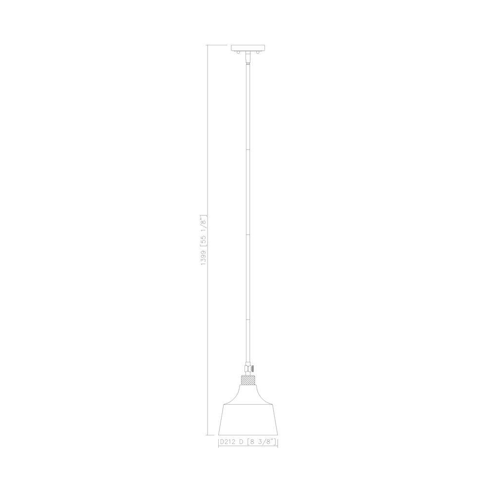 Black and Antique Brass Mini LED Pendant Light