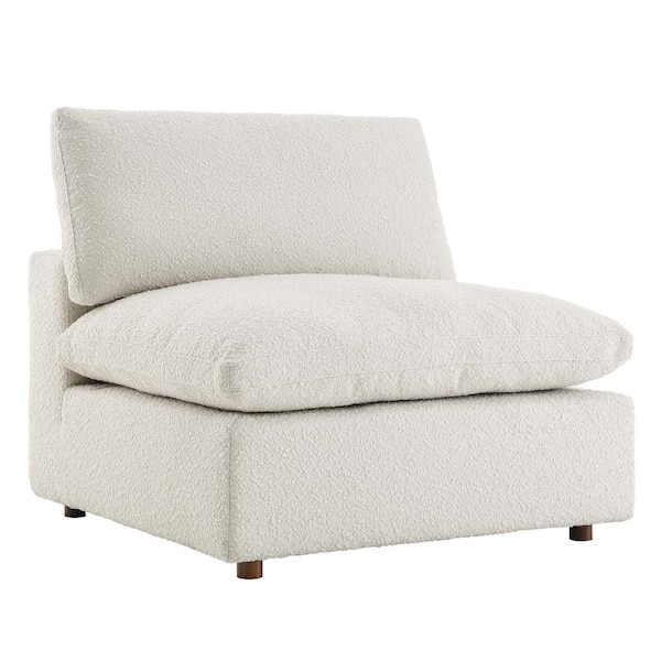 MODWAY Commix Down Filled Overstuffed Boucle Fabric Armless Chair in ...