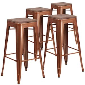 30 in. Copper Bar Stool (Set of 4)