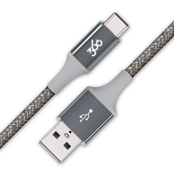 360 Electrical Habitat 8 ft. Braided USB-A to USB-C Cable