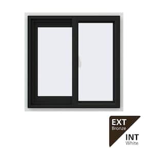 JELD-WEN 23.5 in. x 23.5 in. V-2500 Series Desert Sand Vinyl Left