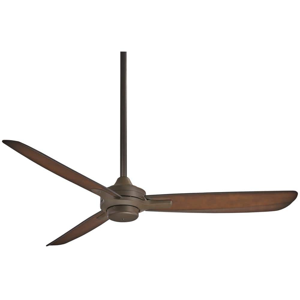 Minka Aire Rudolph 52 In Indoor Oil Rubbed Bronze With Tobacco Ceiling Fan With Wall Control F727 Orb The Home Depot