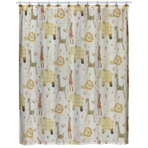 Creative Bath Animal Crackers 72 in. x 72 in. Nature-Themed Shower Curtain Set