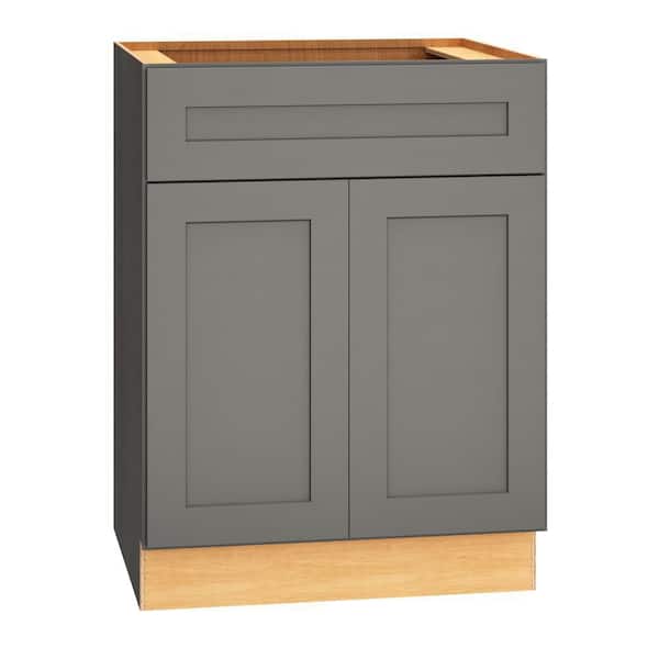 QuickShip Cottage 24 in. W x 21 in. D x 32.5 in. H Assembled Plywood Shaker Bath Sink Base Cabinet in Fossil