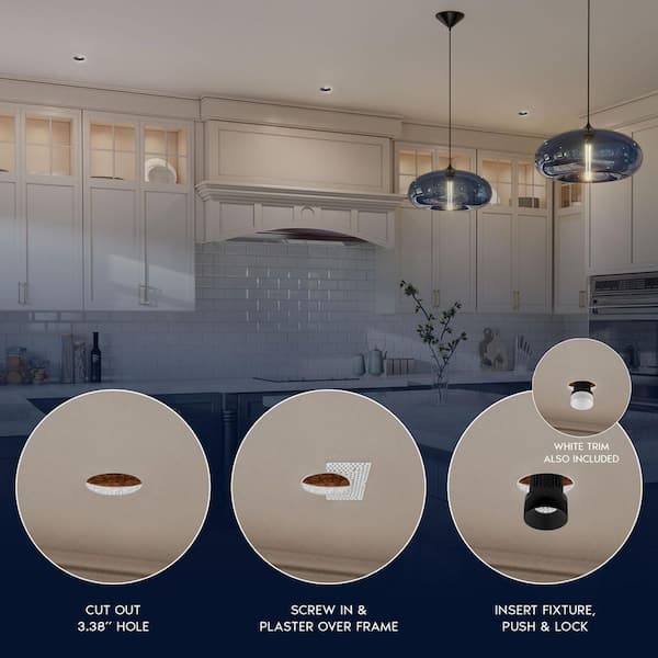 LUXRITE 3 Inch Trimless LED Recessed Light - 15W, 1100LM, 5CCT Selectable, Dimmable, IC Rated - View #12