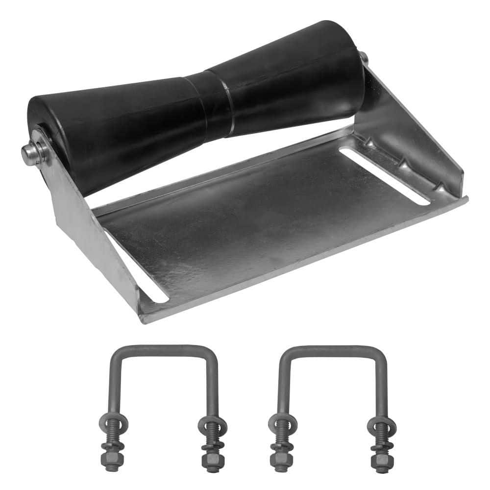 Boat Trailer Keel Roller and Bracket Kit for 3 x 3 Cross Members-12 in. Poly Vinyl Roller, Black price history on PriceWatchPro