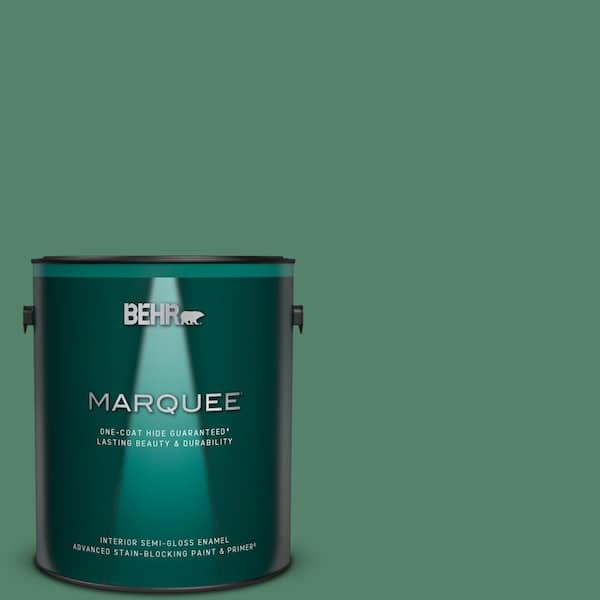 BEHR MARQUEE 1 gal. #M420-6 Tournament Field One-Coat Hide Semi-Gloss Enamel Interior Paint & Primer