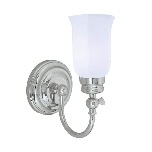 NORWELL Emily 1-Light Chrome Wall Sconce