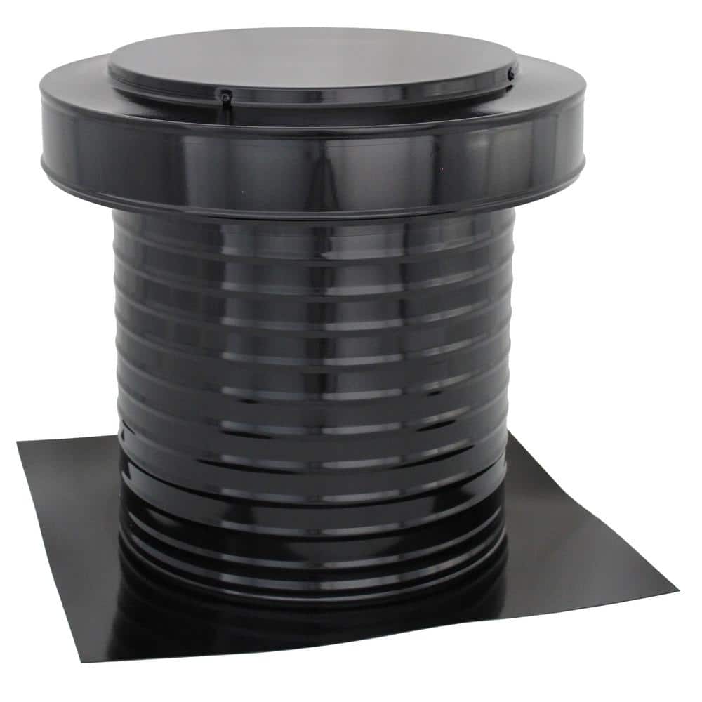 12 in. Dia Aluminum Static Keepa Vent in Black