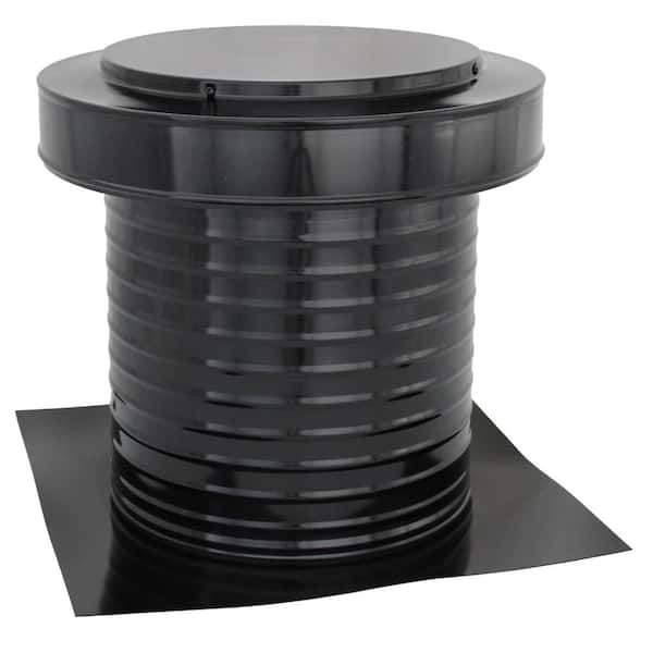 null 12 in. Dia Aluminum Static Keepa Vent in Black