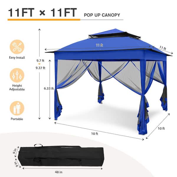 COOS BAY 11 ft. x 11 ft. Patio Portable Gazebo Pop-Up Canopy