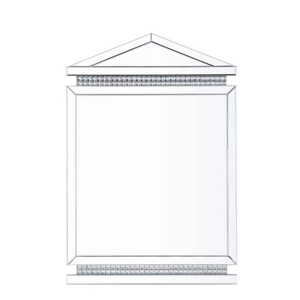 HomeRoots 32 in. W x 47 in. H Composite Silver Standing Mirror