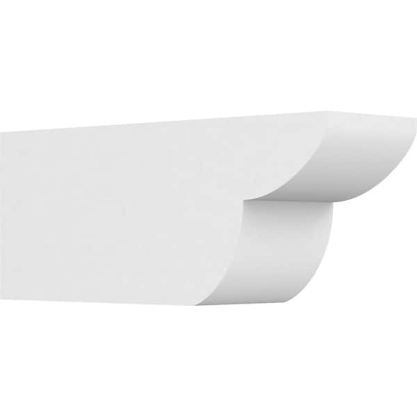 Ekena Millwork 6 in. x 8 in. x 20 in. Standard Crestline Architectural Grade PVC Rafter Tail Brace