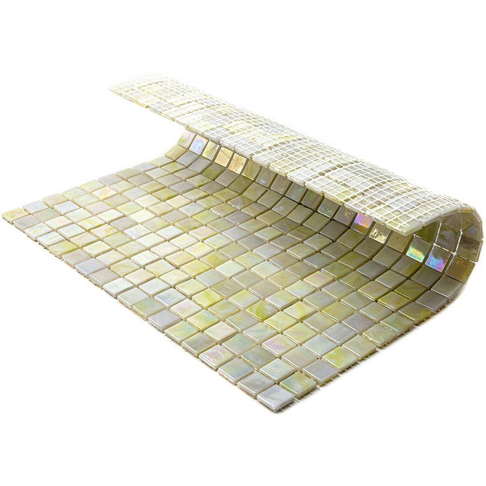 Skosh 11.6" x 11.6" Iridescent Glass Mosaic Tile
