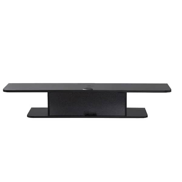 FITUEYES Floating 41.3 in. Black TV Stand Entertainment Storage