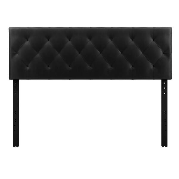 Brookside Avery Adjustable Black Faux Leather King Headboard BS01UPHBKKFK