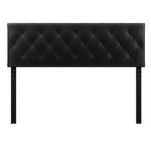 Queen Size Upholstered Headboard – Faux Leather Tufted Design With Metal Legs, Adjustable Width & Height, Easy Assembly