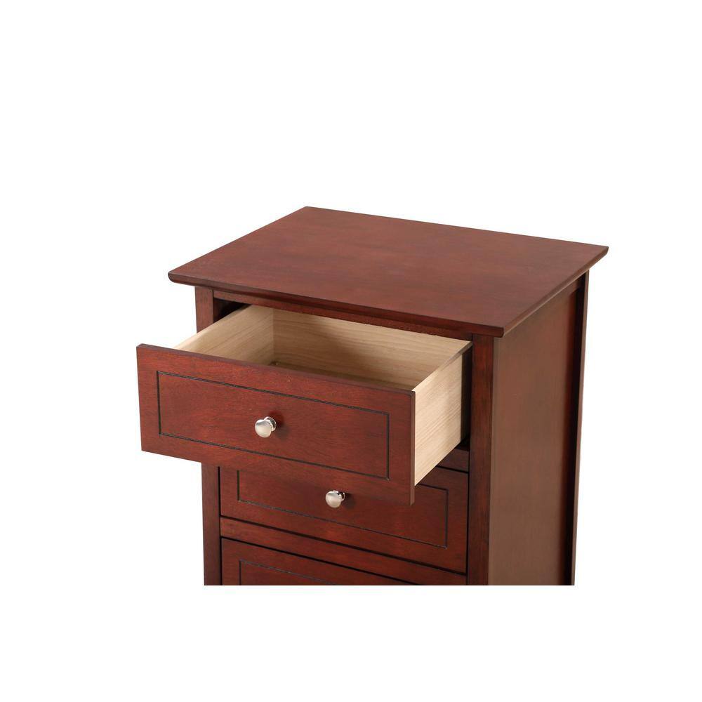 Daniel Cherry 3-Drawer Solid Wood Nightstand