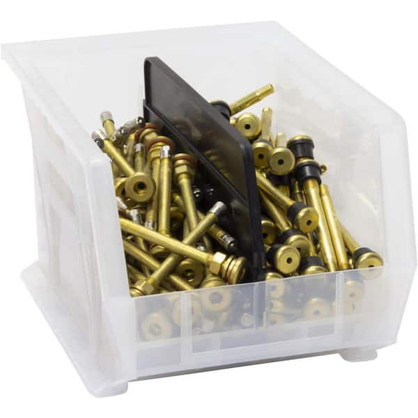 30239 Plastic Storage Bins, 11 in. D x 8 in. W x 7 in. H, Black, 6-pack