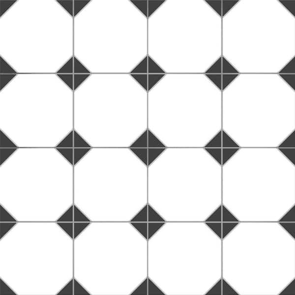 Canterbury Black 13 in. x 13 in. Porcelain Floor and Wall Tile (10.44 sq. ft. /Case)