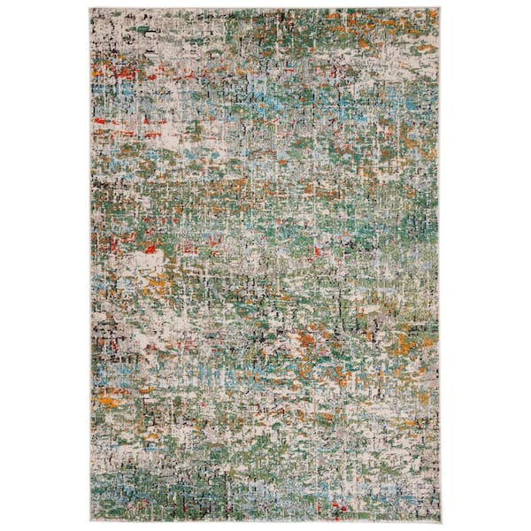 Madison Green/Turquoise 6 ft. x 9 ft. Abstract Gradient Area Rug