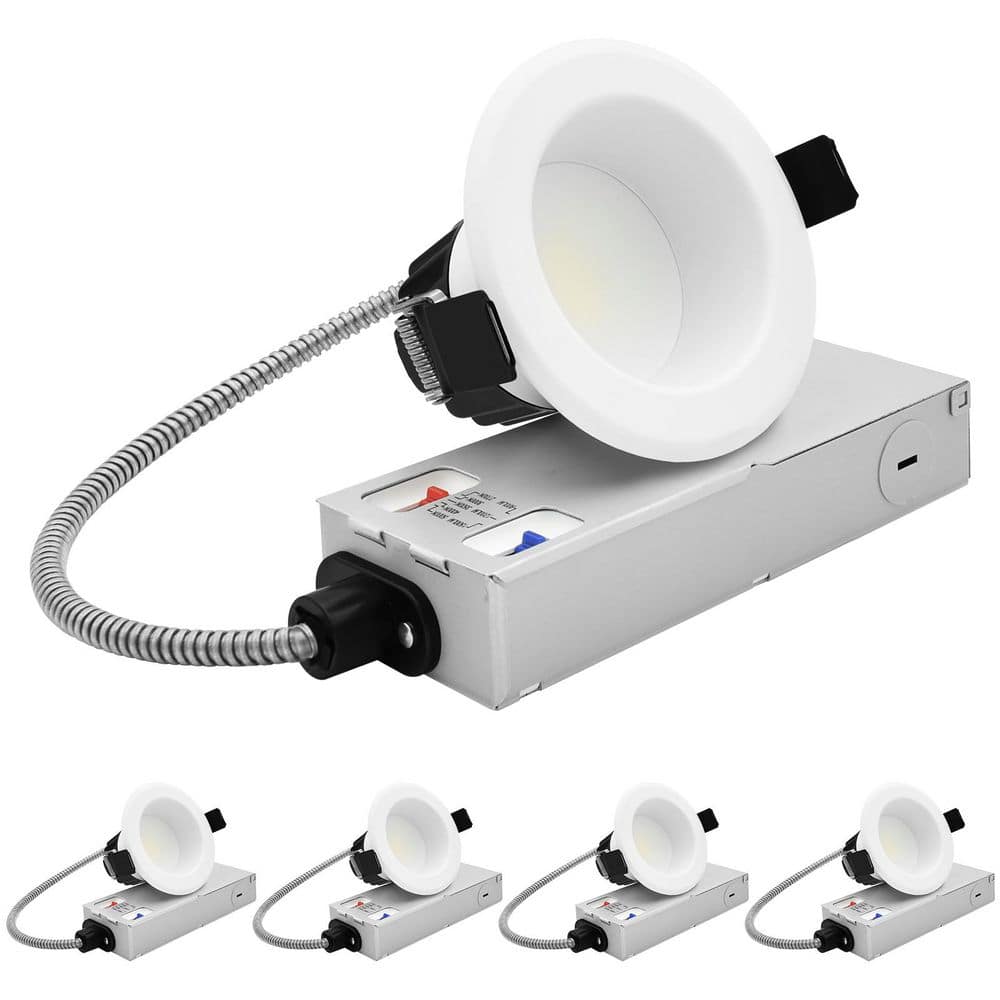 3 Inch Integrated LED Recessed Light, Downlight, 5CCT, 9/12/15W, Dimmable, CRI90, 900/1200/1500LM, 120-277V, 4 Pack price history on PriceWatchPro