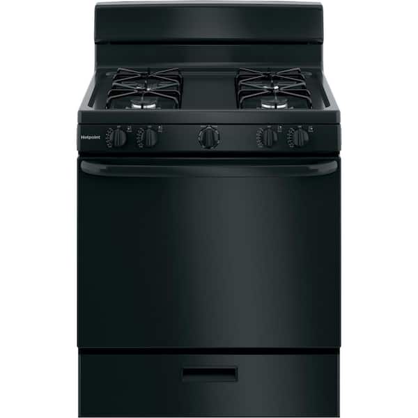 30 in. 4.8 cu. ft. Freestanding Gas Range in Black