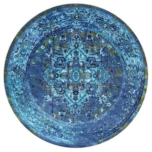 Reiko Vintage Persian Blue 5 ft. Round Rug