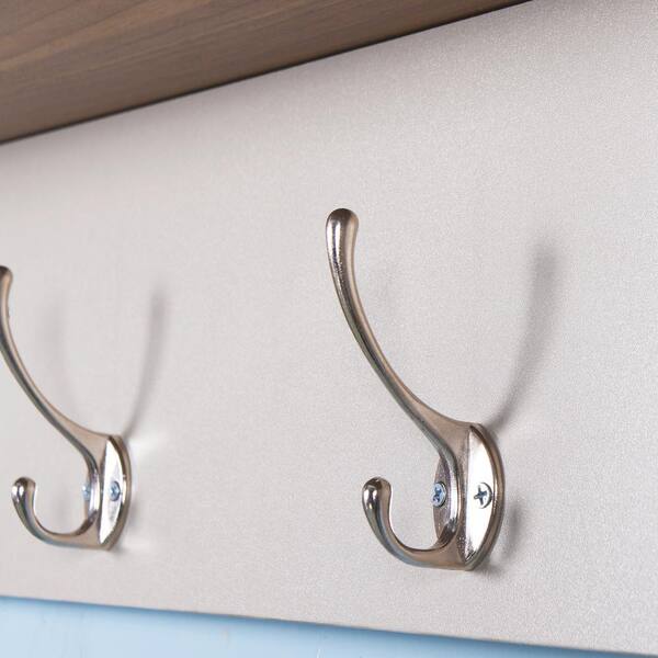 FUNKOL Aluminum Shower Curtain Rings/Hooks Wall Mounted Coat Rack