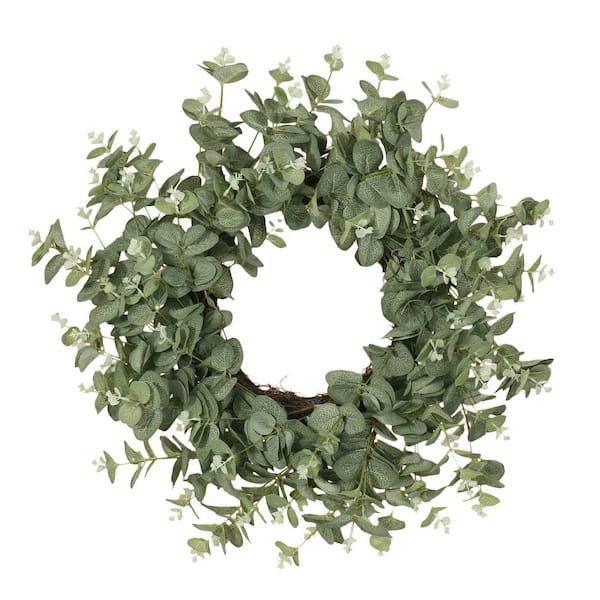 Noble House Dore 24 in. Eucalyptus Artificial Christmas Wreath