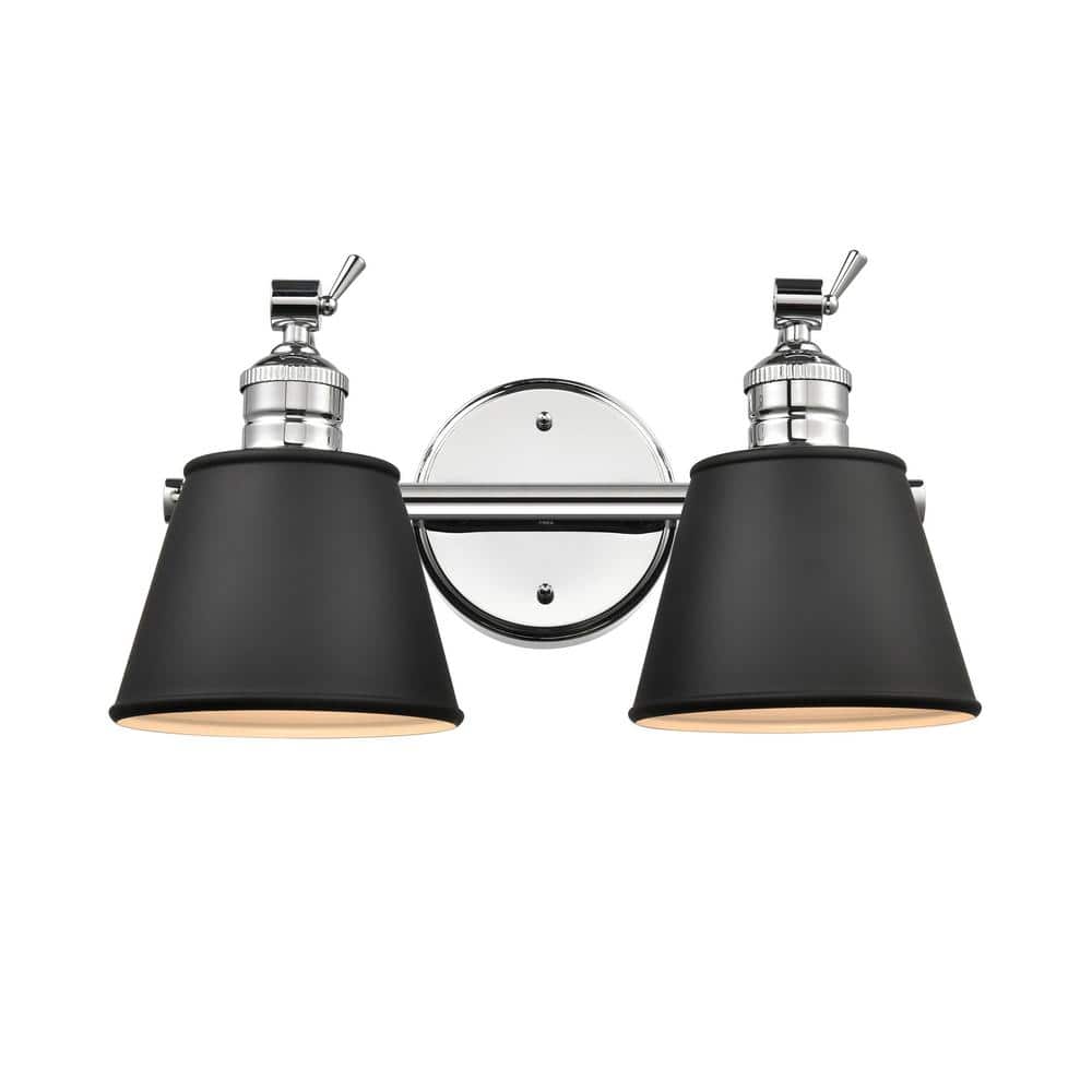 Millennium Lighting Layne 15.75 in. 2Light Chrome Vanity Light 4462CH The Home Depot