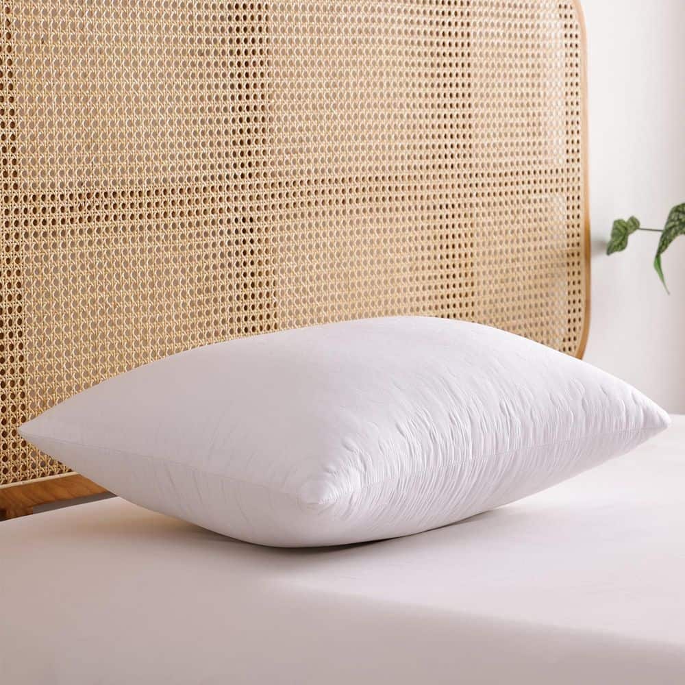 Shatex 34 in. x 20 in. White King Size Medium Firm-Pillow with