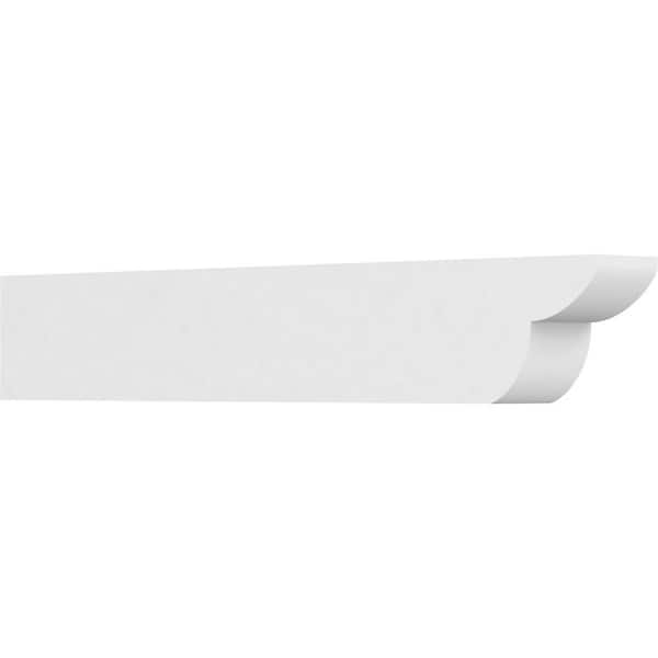 Ekena Millwork 4 in. x 6 in. x 36 in. Standard Crestline Architectural Grade PVC Rafter Tail Brace