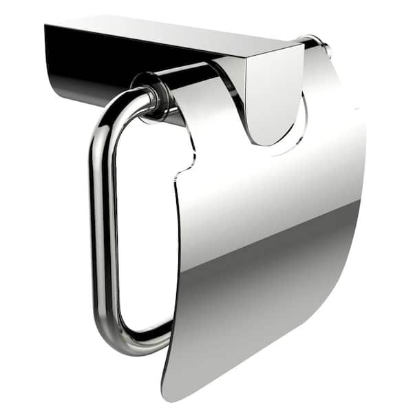 Unbranded 5.67-in. x 5.12-in. Wall-Mount Toilet Paper Roll Holder Chrome Stainless Steel 16GS-34600