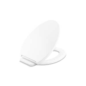 Glissade ReadyLatch Quiet-Close Elongated Front Toilet Seat in White